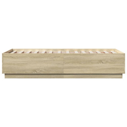 Bed Frame without Mattress Sonoma Oak 75x190 cm Small Single
