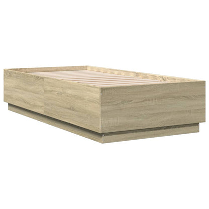 Bed Frame without Mattress Sonoma Oak 75x190 cm Small Single