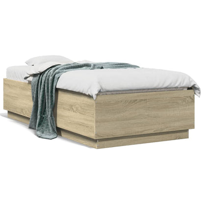 Bed Frame without Mattress Sonoma Oak 75x190 cm Small Single