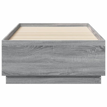 Bed Frame without Mattress Grey Sonoma 75x190 cm Small Single