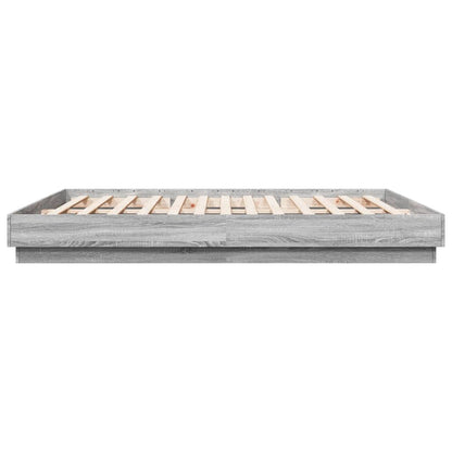 Bed Frame without Mattress Grey Sonoma 200x200 cm