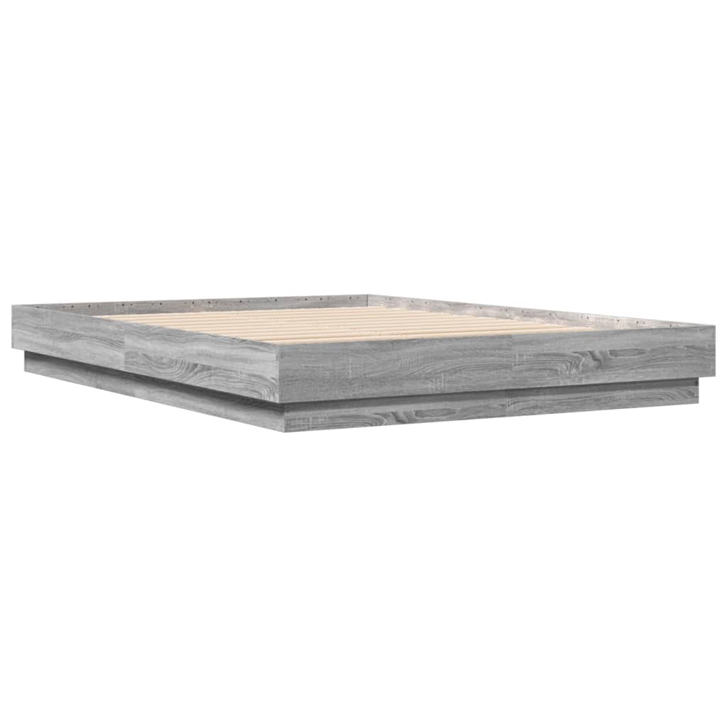 Bed Frame without Mattress Grey Sonoma 160x200 cm