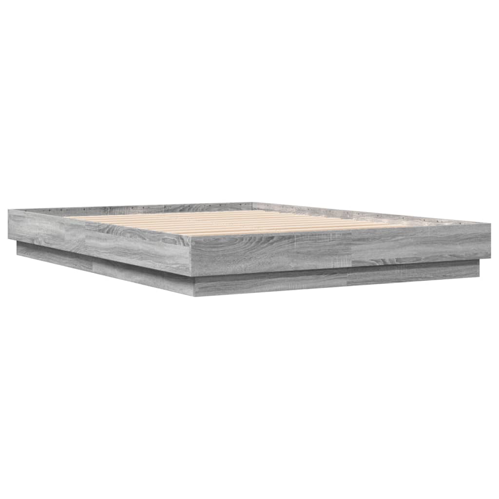 Bed Frame without Mattress Grey Sonoma 160x200 cm