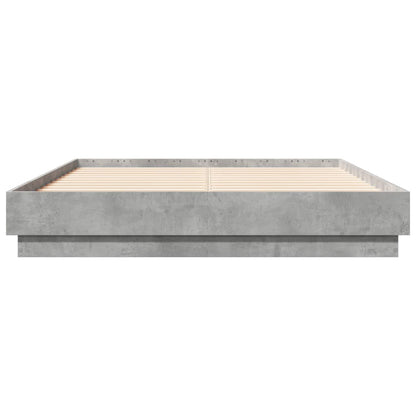 Bed Frame without Mattress Concrete Grey 120x190 cm Small Double