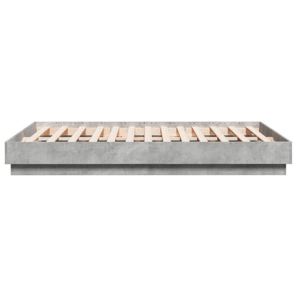 Bed Frame without Mattress Concrete Grey 120x190 cm Small Double
