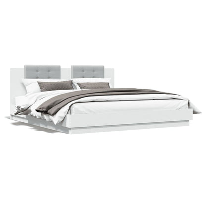 Bed Frame without Mattress White 160x200 cm