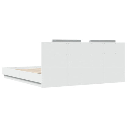 Bed Frame without Mattress White 160x200 cm