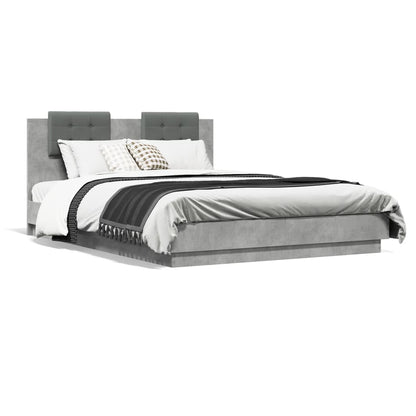 Bed Frame without Mattress Concrete Grey 120x200 cm