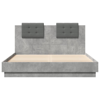 Bed Frame without Mattress Concrete Grey 120x200 cm