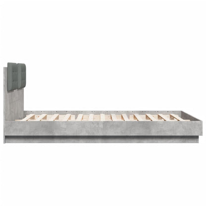 Bed Frame without Mattress Concrete Grey 120x200 cm