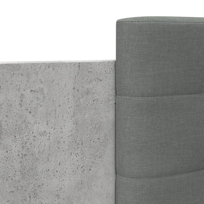 Bed Frame without Mattress Concrete Grey 120x190 cm Small Double