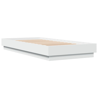 Bed Frame without Mattress White 100x200 cm Engineered Wood