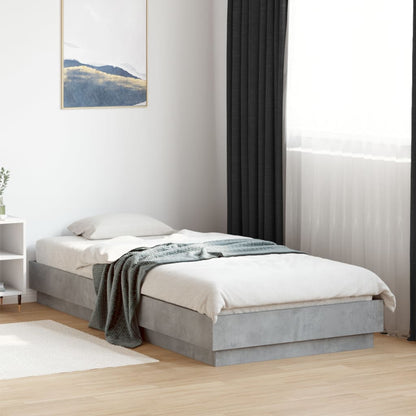Bed Frame without Mattress Concrete Grey 100x200 cm