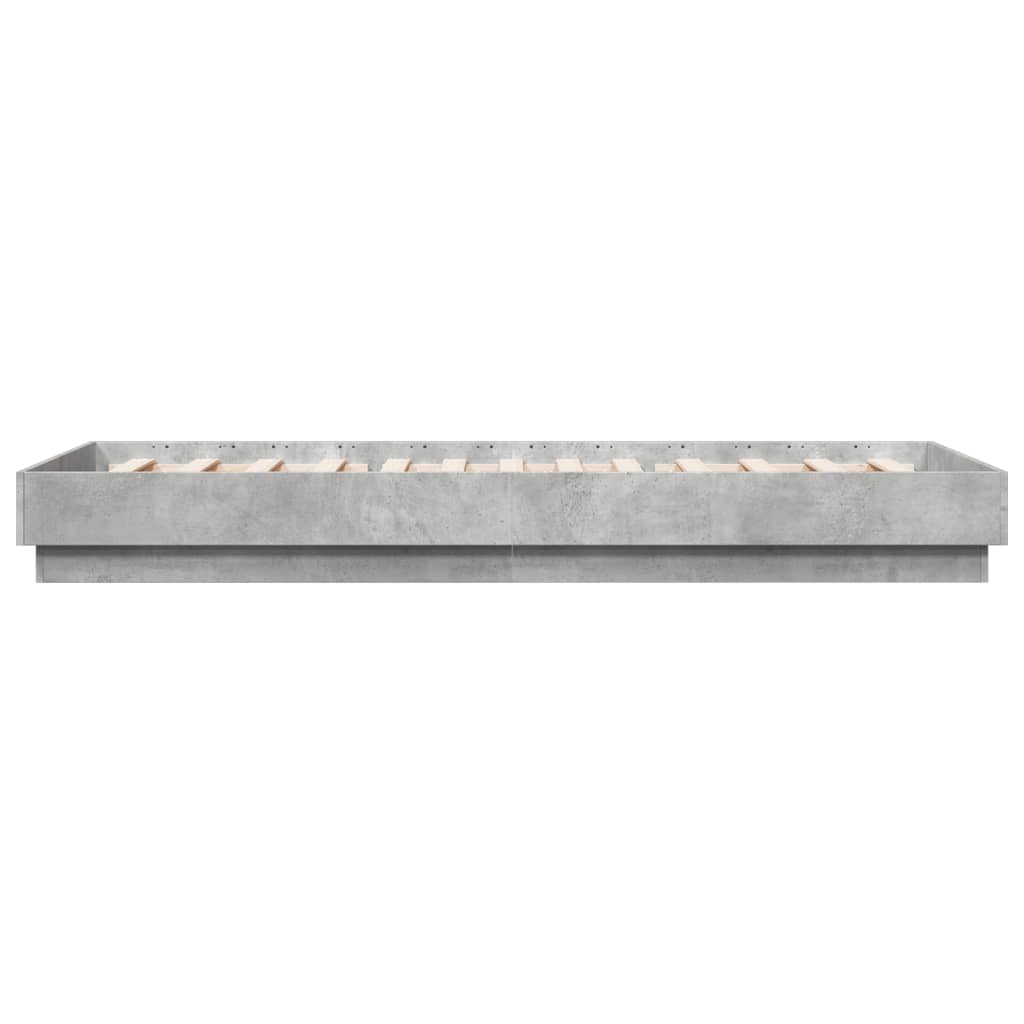 Bed Frame without Mattress Concrete Grey 100x200 cm