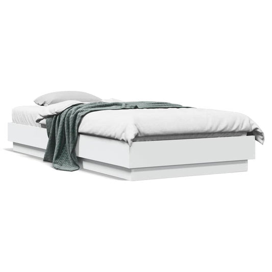 Bed Frame without Mattress White 90x200 cm Engineered Wood
