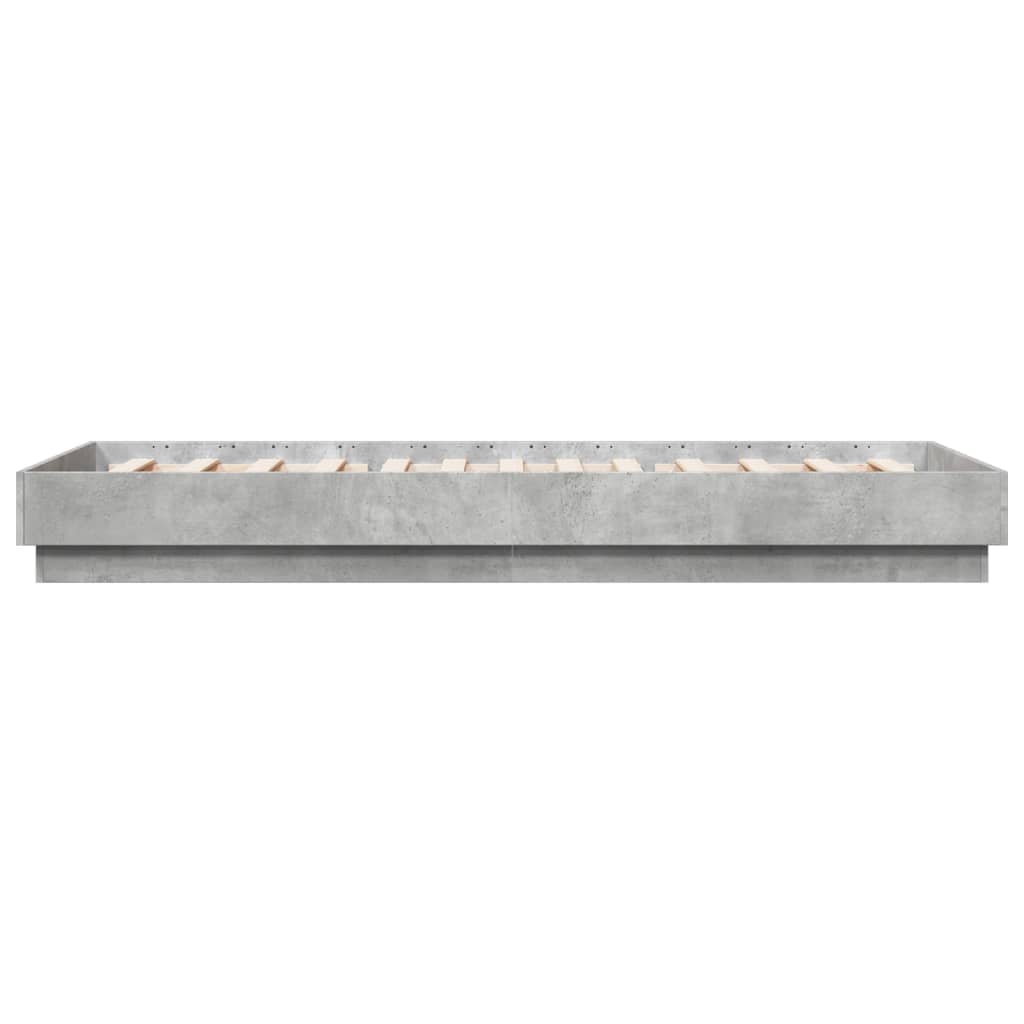 Bed Frame without Mattress Concrete Grey 90x200 cm