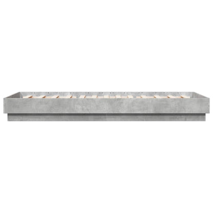 Bed Frame without Mattress Concrete Grey 90x200 cm
