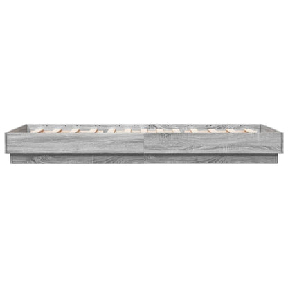 Bed Frame without Mattress Grey Sonoma 90x200 cm Engineered Wood