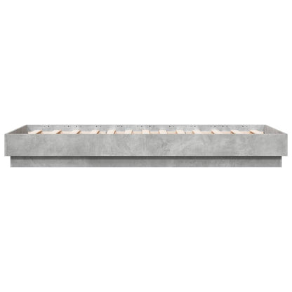 Bed Frame without Mattress Concrete Grey 75x190 cm Small Single