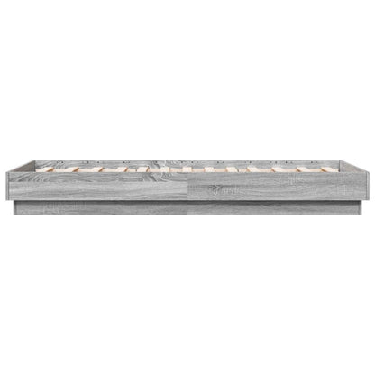 Bed Frame without Mattress Grey Sonoma 75x190 cm Small Single Engineered Wood