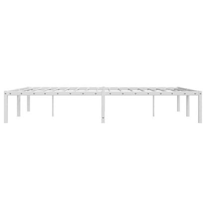 Metal Bed Frame without Mattress White 135x190cm