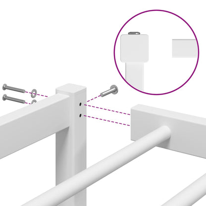 Metal Bed Frame without Mattress White 135x190cm