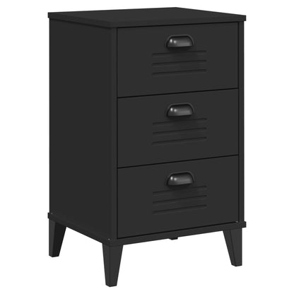 Bedside Cabinet VIKEN Black Engineered Wood