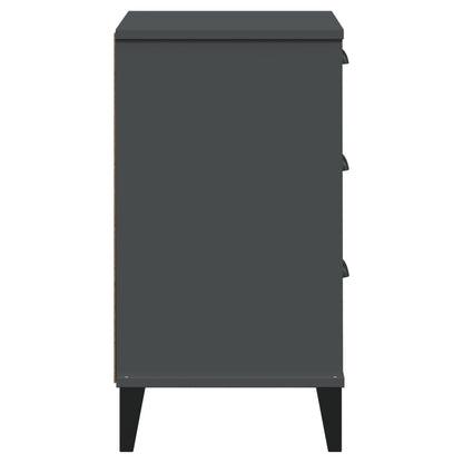 Bedside Cabinet VIKEN Anthracite Grey Engineered Wood