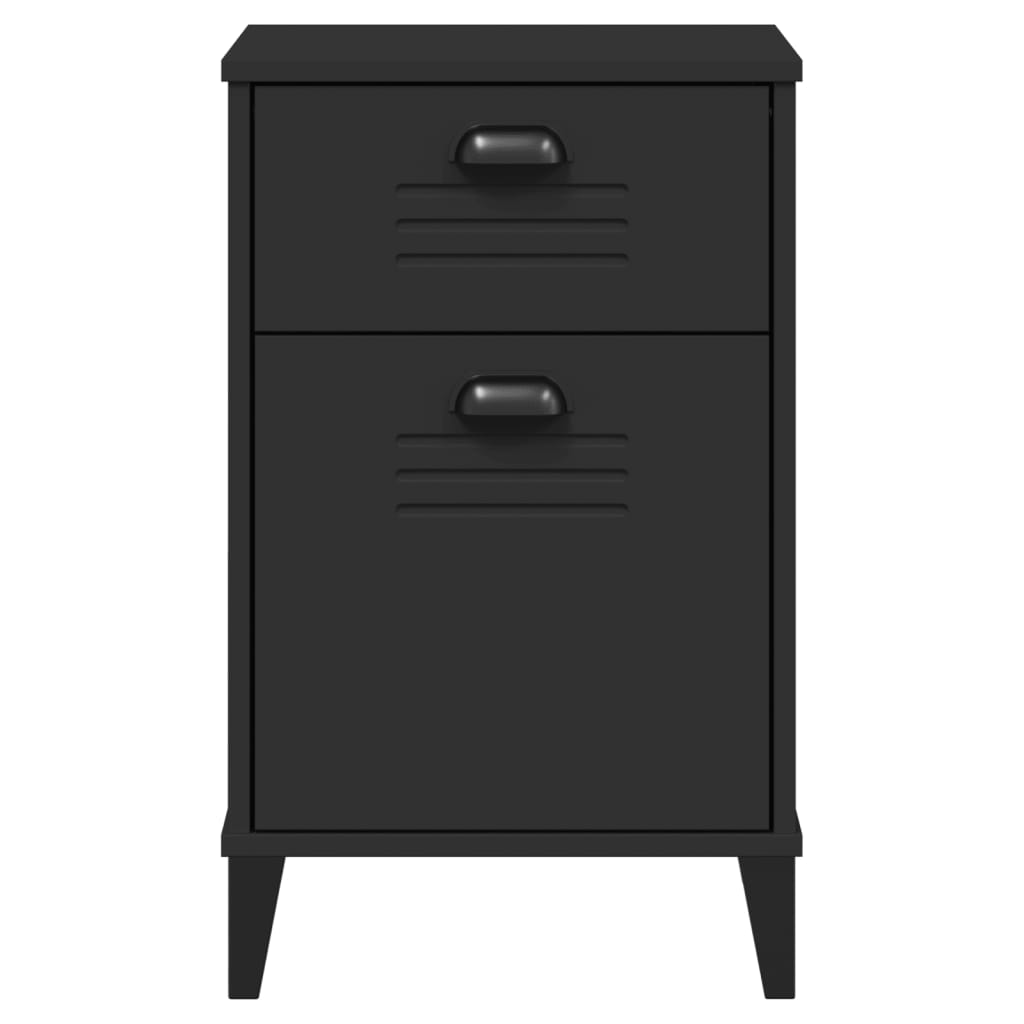 Bedside Cabinet VIKEN Black Engineered Wood