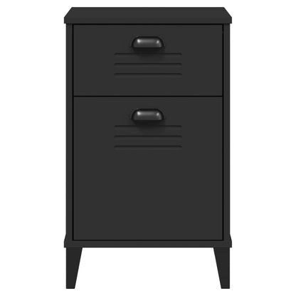 Bedside Cabinet VIKEN Black Engineered Wood