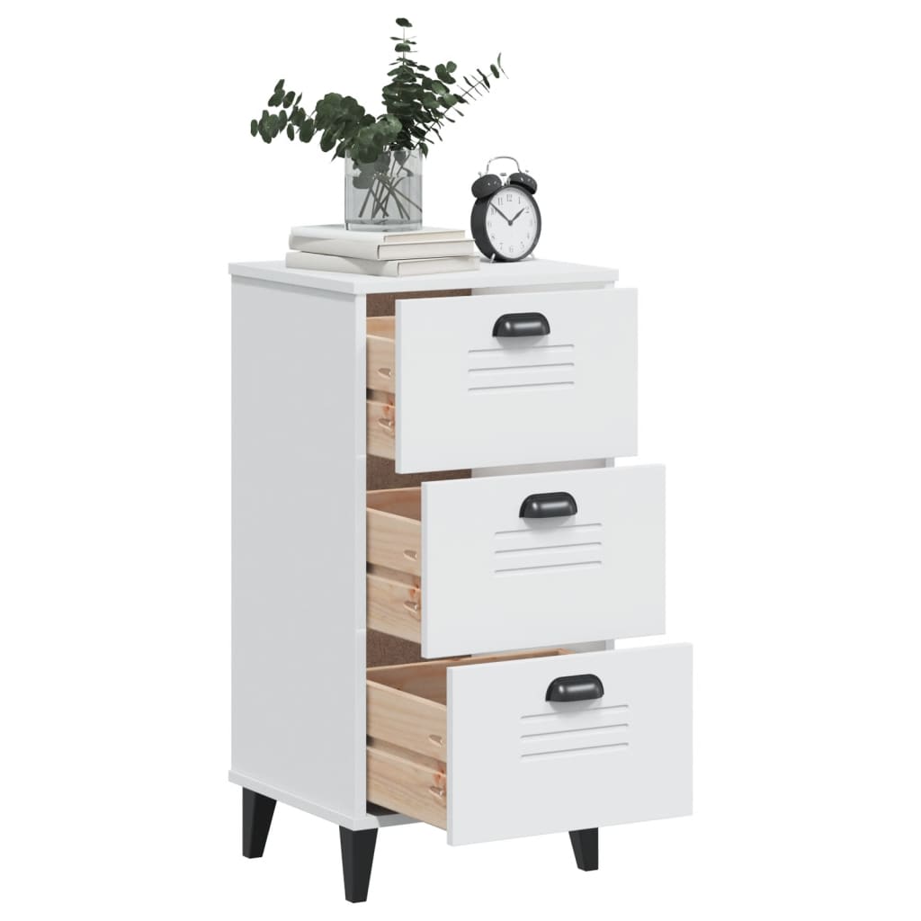 Bedside Cabinet VIKEN White Engineered Wood