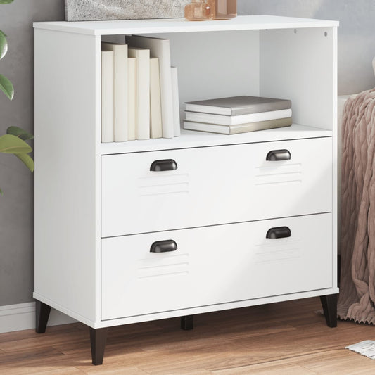 Bookcase VIKEN White 80x40x90 cm Solid Wood Pine