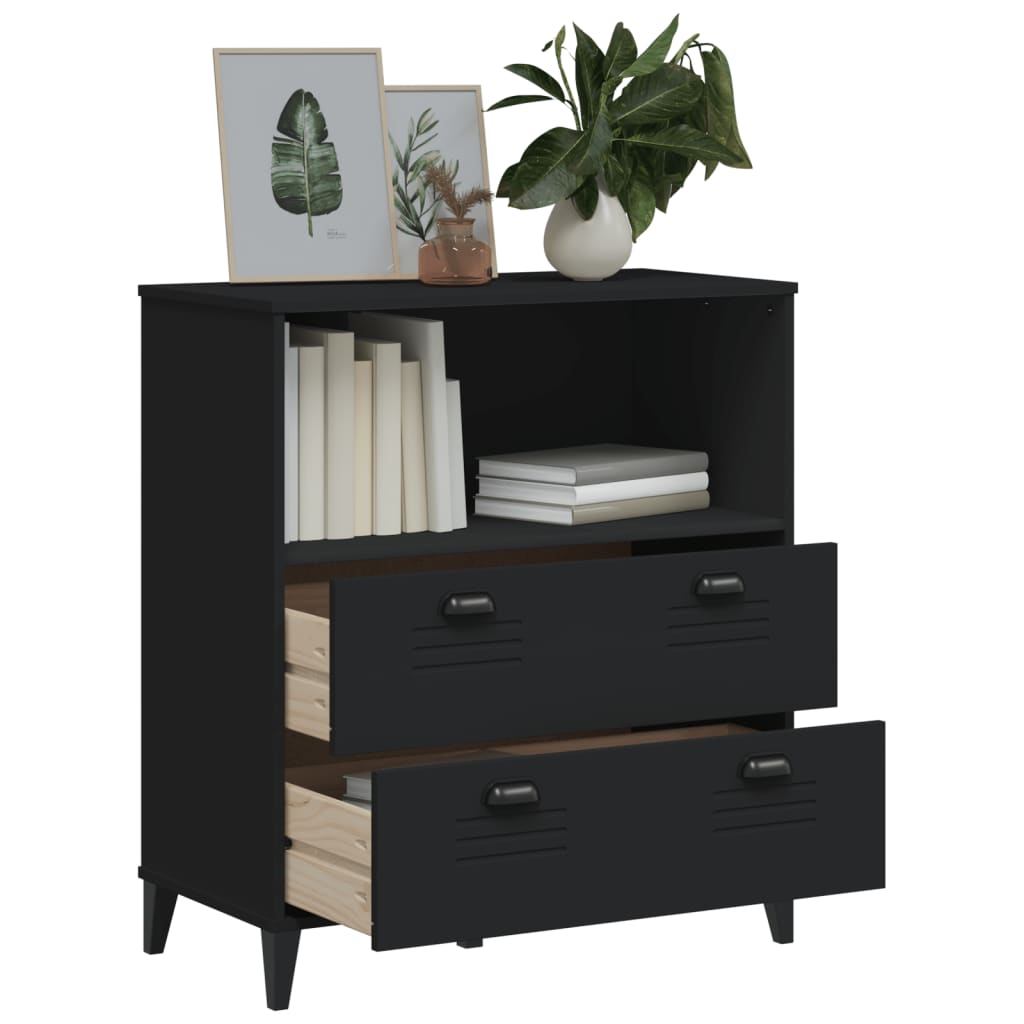 Bookcase VIKEN Black 80x40x90 cm Engineered Wood