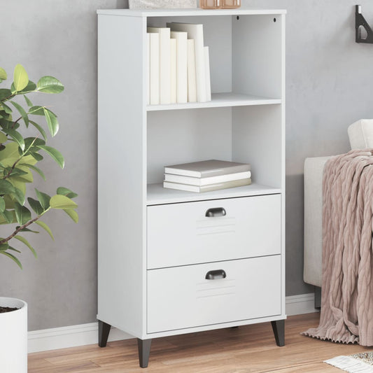 Bookcase VIKEN White 60x35x123 cm Solid Wood Pine