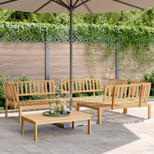 4 Piece Garden Pallet Sofa Set Solid Wood Acacia