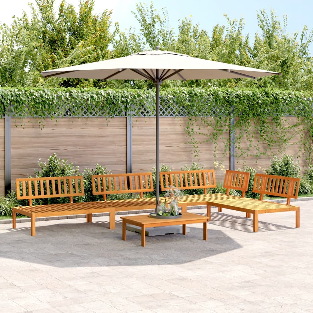 5 Piece Garden Pallet Sofa Set Solid Wood Acacia