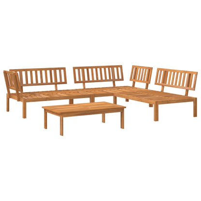 4 Piece Garden Pallet Sofa Set Solid Wood Acacia