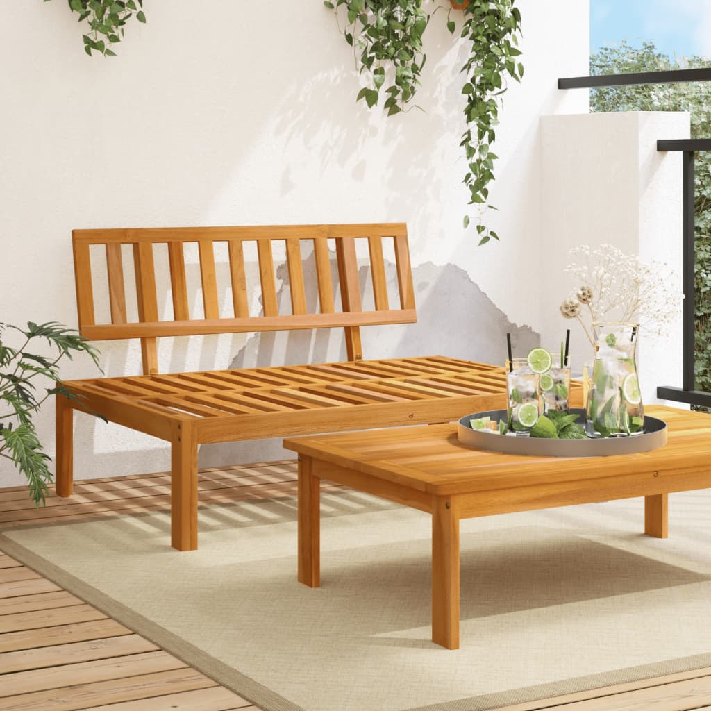 Garden Pallet Middle Sofa Solid Wood Acacia