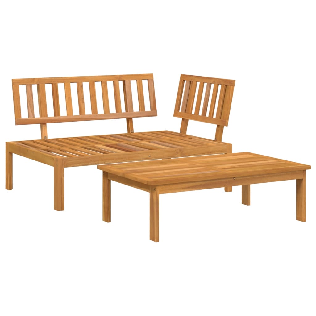 Garden Pallet Sofa Set 2 pcs Solid Wood Acacia