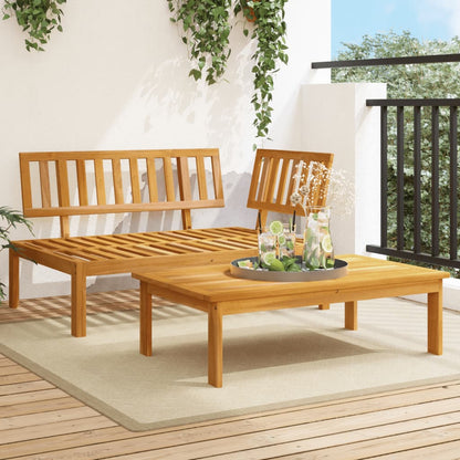 Garden Pallet Sofa Set 2 pcs Solid Wood Acacia