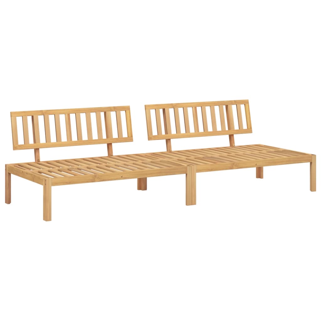 Garden Pallet Middle Sofas 2 pcs Solid Wood Acacia