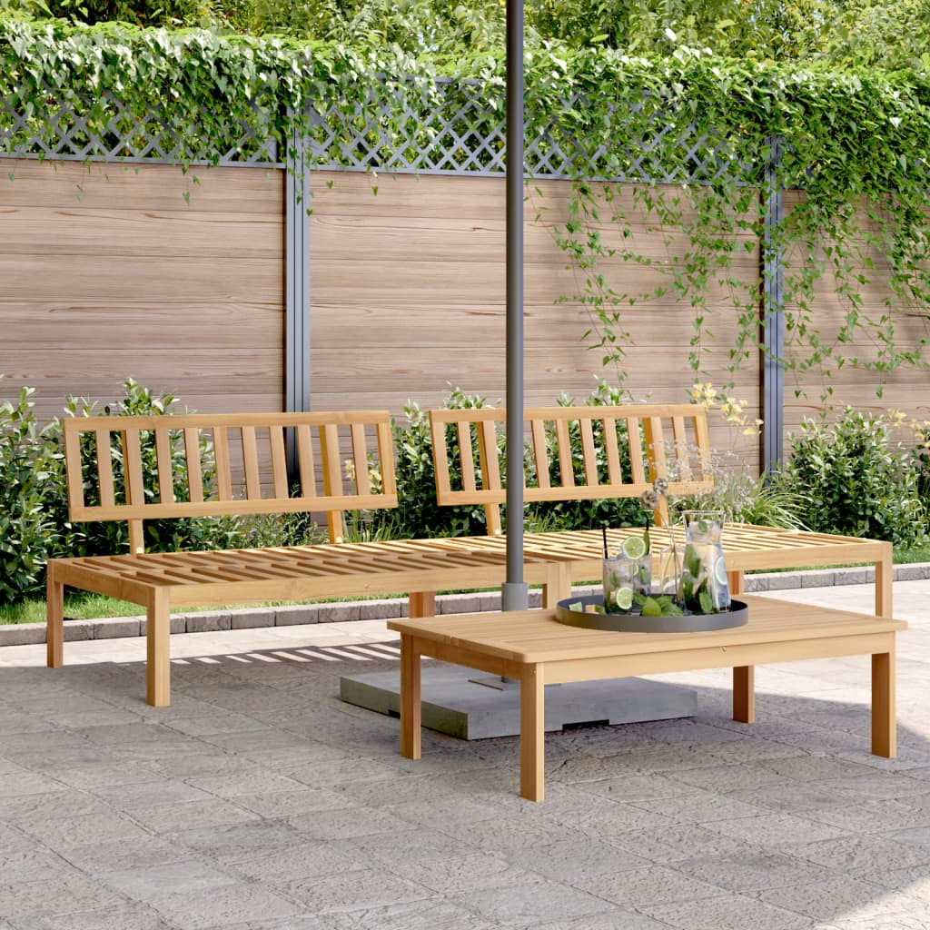 Garden Pallet Middle Sofas 2 pcs Solid Wood Acacia