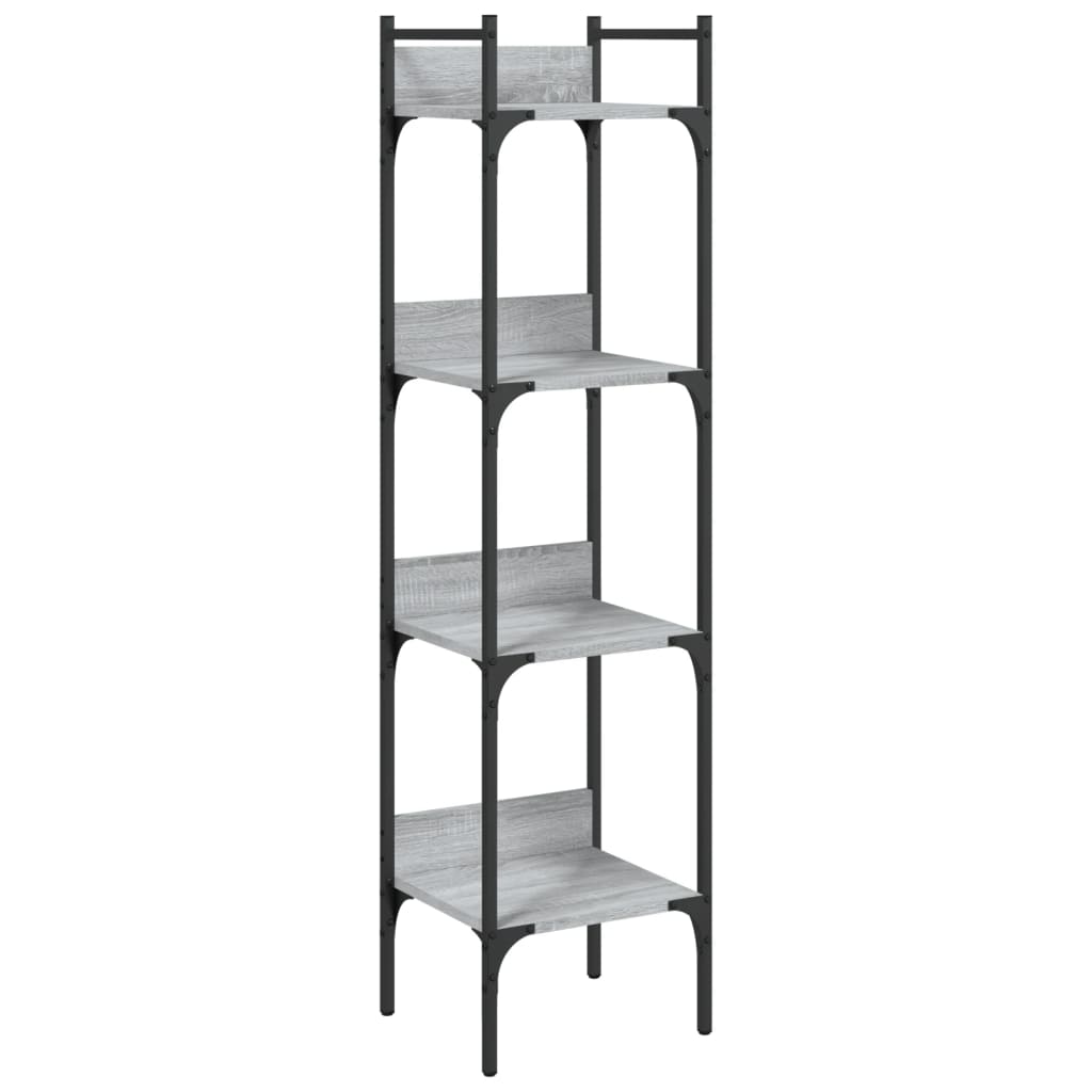 Bookshelf 4-Tier Grey Sonoma 35x30x138.5 cm Engineered Wood