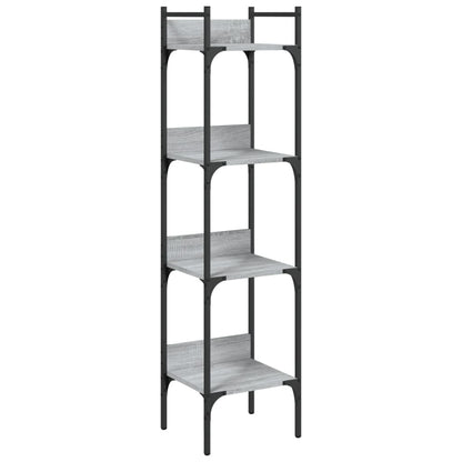 Bookshelf 4-Tier Grey Sonoma 35x30x138.5 cm Engineered Wood