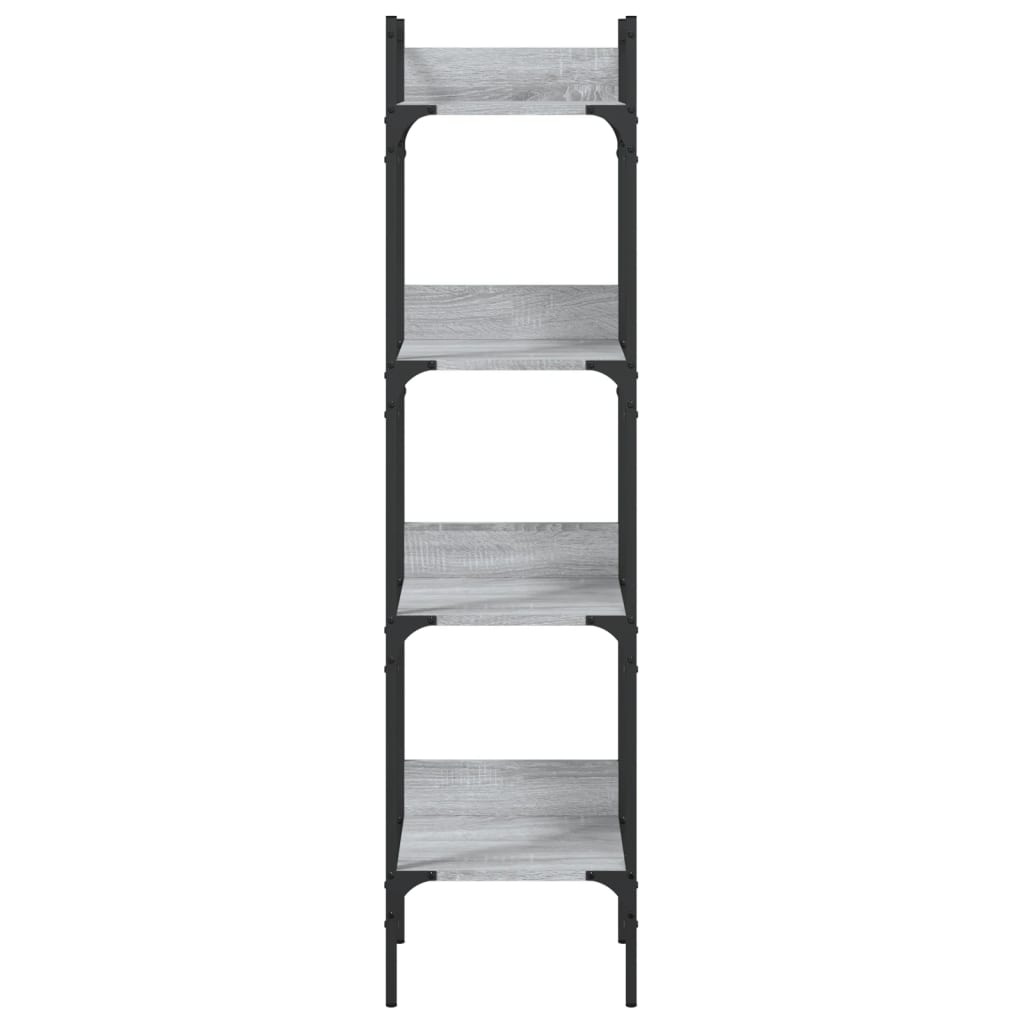 Bookshelf 4-Tier Grey Sonoma 35x30x138.5 cm Engineered Wood