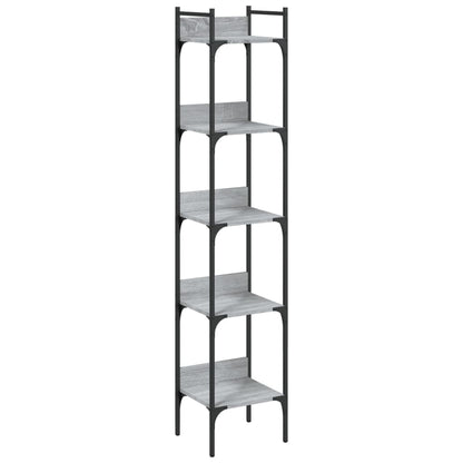 Bookshelf 5-Tier Grey Sonoma 35x30x174 cm Engineered Wood