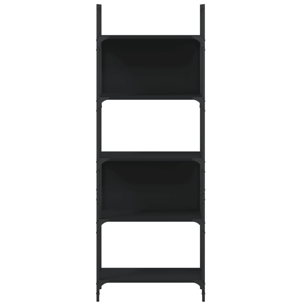 Bookshelf 5-Tier Black 60.5x24x166.5 cm Engineered Wood