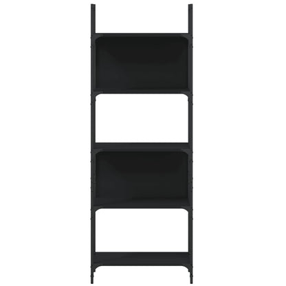 Bookshelf 5-Tier Black 60.5x24x166.5 cm Engineered Wood