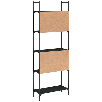 Bookshelf 5-Tier Black 60.5x24x166.5 cm Engineered Wood