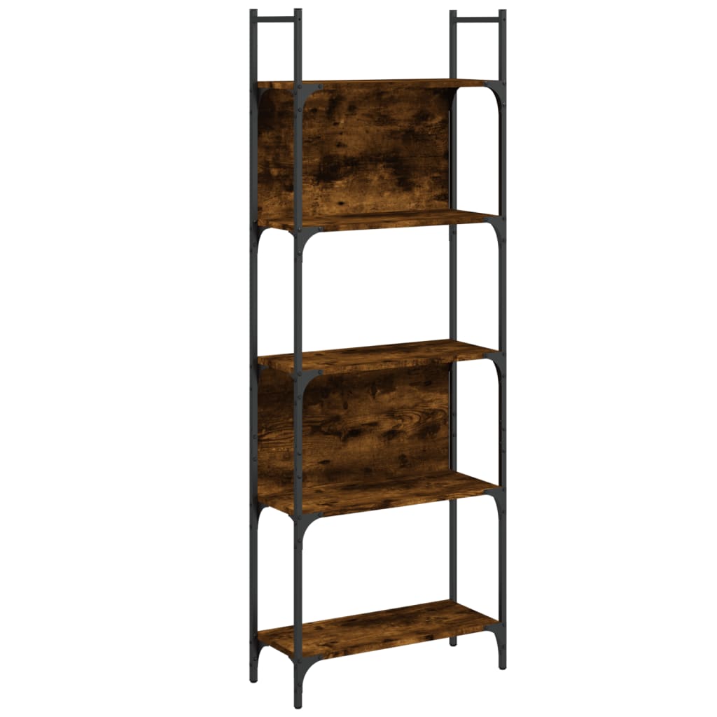 Bookshelf 5-Tier Smoked Oak 60.5x24x166.5 cm Engineered Wood